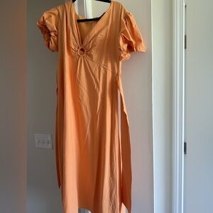 Petal & Pup Orange Linen Dress